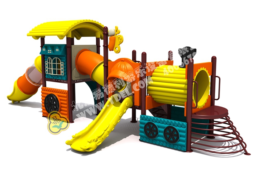 戶(hù)外火車(chē)頭模型滑梯三