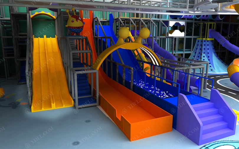 室內兒童淘氣堡樂園滑梯組合